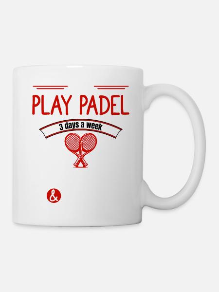 Padel-Süchtiges Zitat - Tasse - Weiß