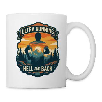 Ultra-Trailrunning – Hölle und Rücken - Tasse - Weiß - Rechts