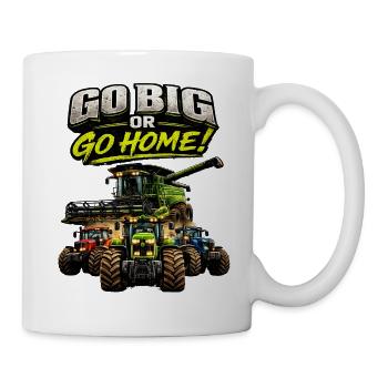 Tracteurs On Va Gros ou On Va Chez Tu - Mug blanc - blanc - Droite