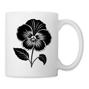 Stiefmütterchenblüte - Tasse - Weiß - Rechts