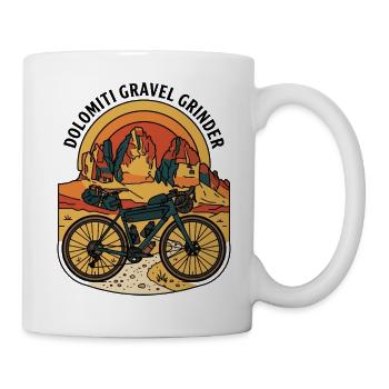 Dolomiti Gravel Grinder Retro-Motorrad - Tasse - Weiß - Rechts