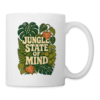 Jungle State of Mind – Tropische Pflanzen - Tasse - Weiß - Rechts