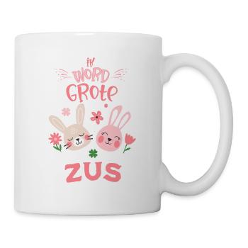 "Ich werde eine große Schwester" Schwangerschaftsankündigung - Tasse - Weiß - Rechts