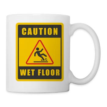 Caution Wet Floor Safety Warning Sign Yellow Icon - Mug - white - Right