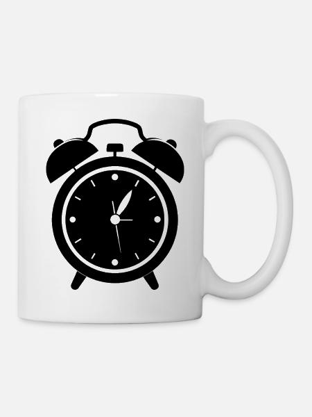 Wecker - Tasse - Weiß