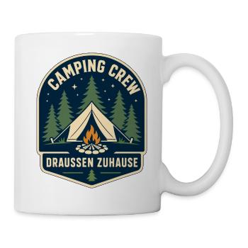 Camping Crew Draußen Zuhause - Tasse - Weiß - Rechts