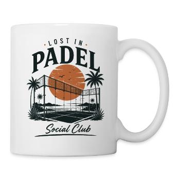 Lost in Padel Social Club | Vintage Padel - Tasse - Weiß - Rechts