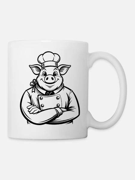 Chef Pig - Tasse - Weiß