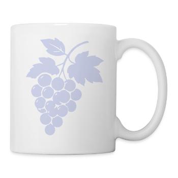 Trauben-Silhouette im Flieder - Tasse - Weiß - Rechts