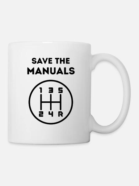 Sauvegardez les manuels - Mug blanc - blanc