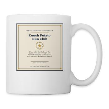 Couch Potato Laufclub - Tasse - Weiß - Rechts