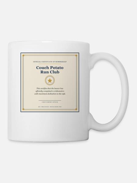 Couch Potato Laufclub - Tasse - Weiß