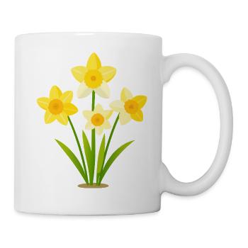 Narzissen - Tasse - Weiß - Rechts