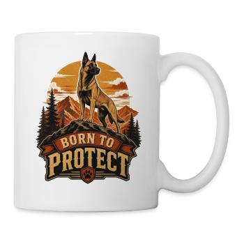 Malinoi Belgischer Schäferhund - Tasse - Weiß - Rechts
