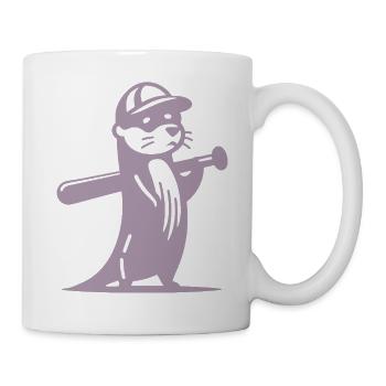 Otter Baseball Silhouette - Tasse - Weiß - Rechts