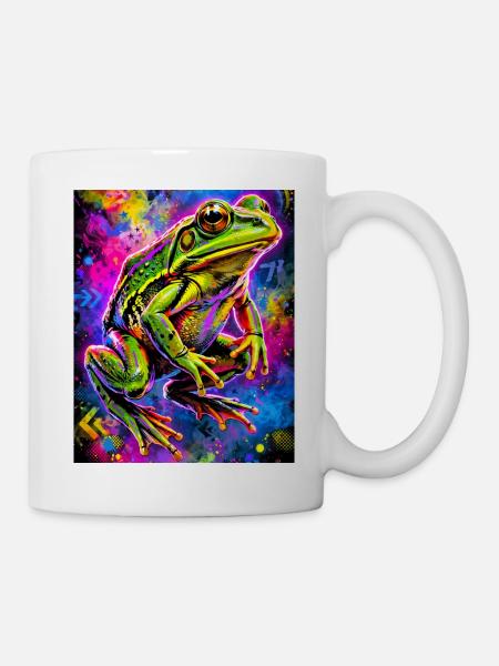 Frosch - Tasse - Weiß