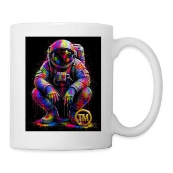 Bunte Weltraumkunst - Tasse - Weiß - Rechts