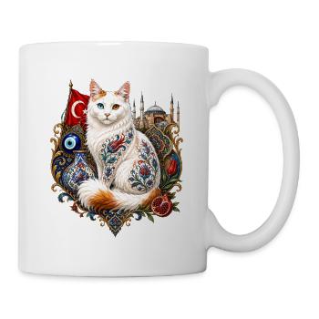 Osmanische Katze - Tasse - Weiß - Rechts
