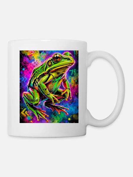 Frosch - Tasse - Weiß