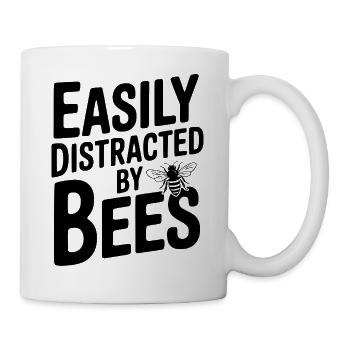 Facilement distraite par les abeilles - Mug blanc - blanc - Droite