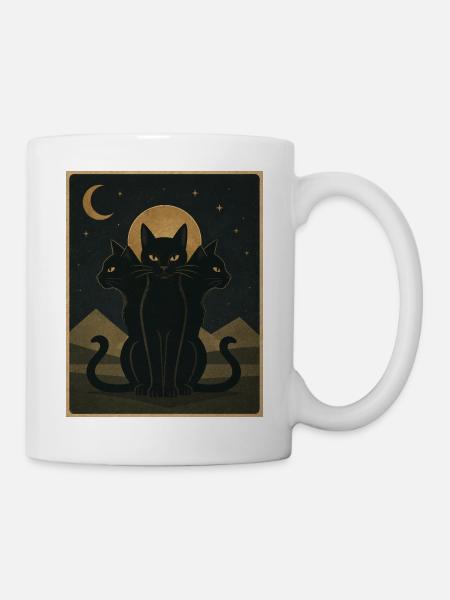 Moonbound Cats - Tasse - Weiß
