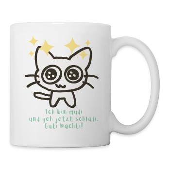 Gute Nacht, ich bin müde - Tasse - Weiß - Rechts
