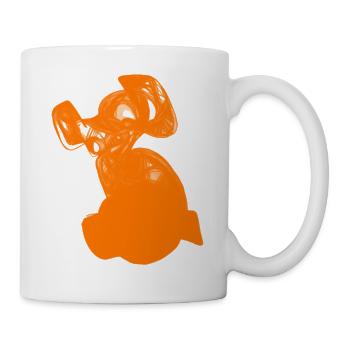 Der orange Hund - Tasse - Weiß - Rechts