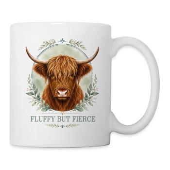 Flauschige, aber furchtlose Highlander-Sammlung - Tasse - Weiß - Rechts