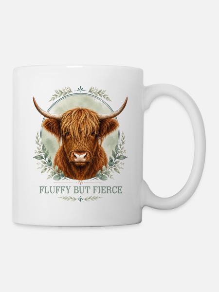 Flauschige, aber furchtlose Highlander-Sammlung - Tasse - Weiß