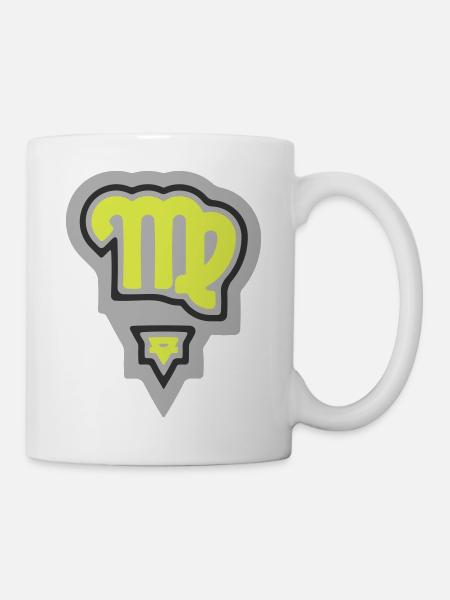 Tierkreis, Stammes-Virgo und Erde - Tasse - Weiß