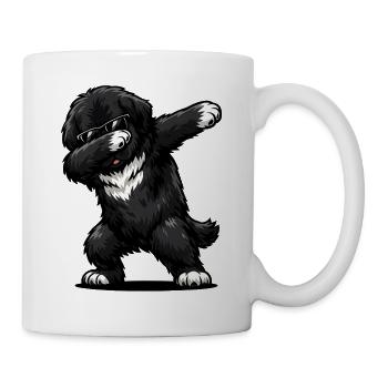 Dabbing Newfoundland in Comic Style - Mug - white - Right