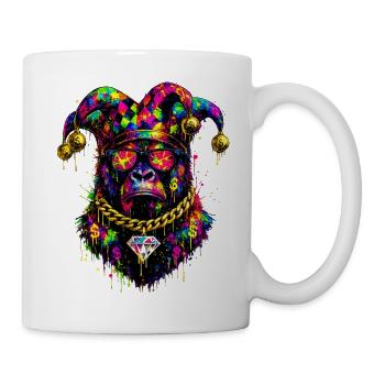 Gorilla Jester Neon Graffiti - Mug - white - Right