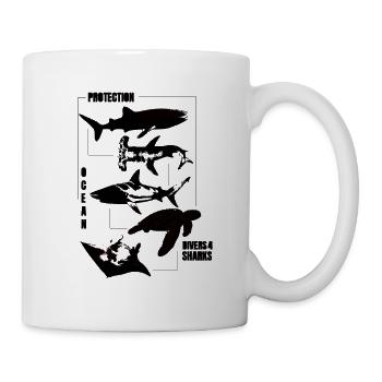 Black Divers for Sharks PROTECT design! - Mug - white - Right