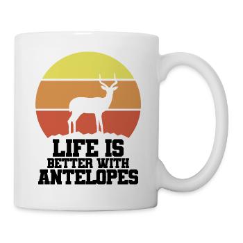 Antelope Vintage Safari Humor Saying - Mug - white - Right