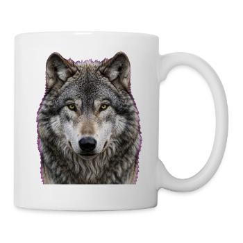 Midnight Wolf Portrait - Mug - white - Right