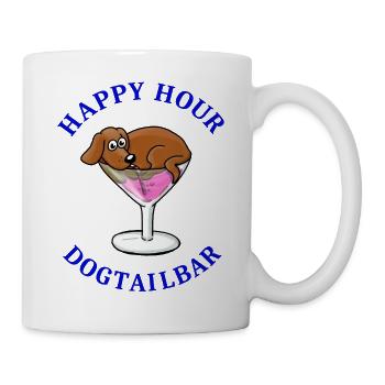Bar Happy Hour Dogtail - Mug blanc - blanc - Droite