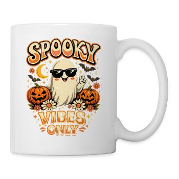 Spooky Vibes Only Ghost Retro Halloween - Mug - white - Right