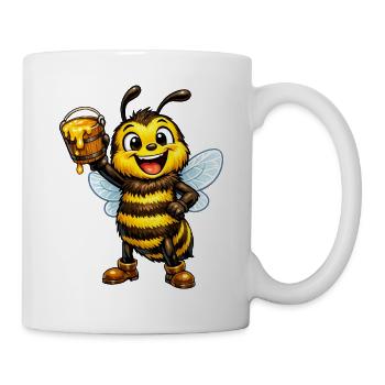 Bee with honey - Mug - white - Right