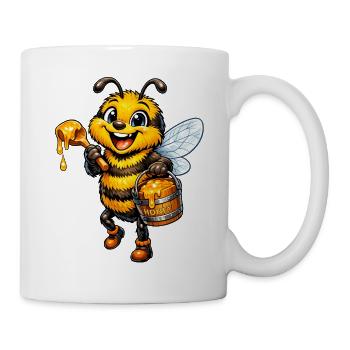 happy bee - Mug - white - Right