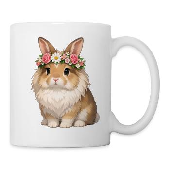 Löwenkopf Kaninchen  - Tasse - Weiß - Rechts