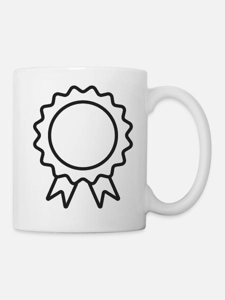 Achievement Award Abzeichen-Banddesign - Tasse - Weiß