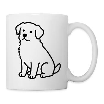 Minimalist dog silhouette - Mug - white - Right