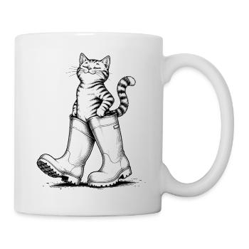 Cat in rubber boots, Puss in Boots - Mug - white - Right