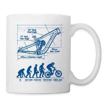 Plan de la MTB Evolution : châssis à suspension intégrale - Mug blanc - blanc - Droite