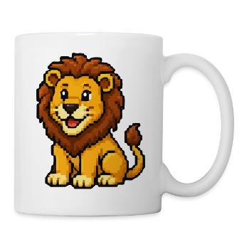 Pixel Lion Cub Design - Mug - white - Right
