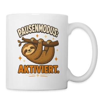 Pausenmodus – Lustiger Entspannungs-Spruch - Tasse - Weiß - Rechts