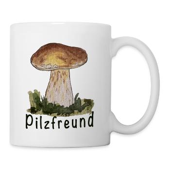 Waldpilz Aquarell - Tasse - Weiß - Rechts