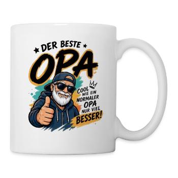Opa Cool: Der Beste Großvater - Tasse - Weiß - Rechts