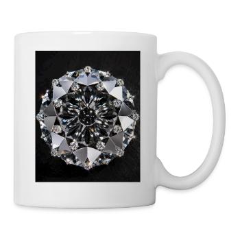 Mandala géométrique diamant - Mug blanc - blanc - Droite