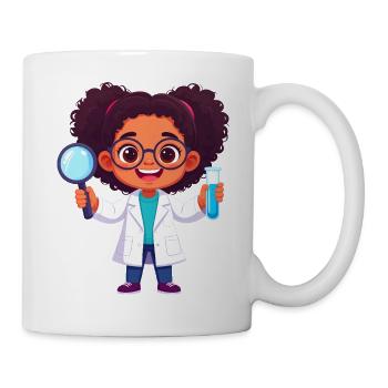 Kawaii Chemist – Science Lab Fun Art - Mug - white - Right